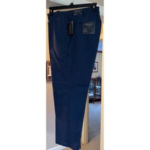 Perry Ellis Portfolio Modern Fit Stretch Dress Pants Navy Blue 40x29